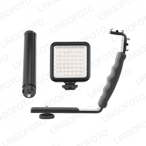 Square Fill Light L-shaped Handheld Handle Bracket Folding Tripod For Dji Om 4/ Osmo Mobile 2 3 Gimbal Stabilizer AO2262